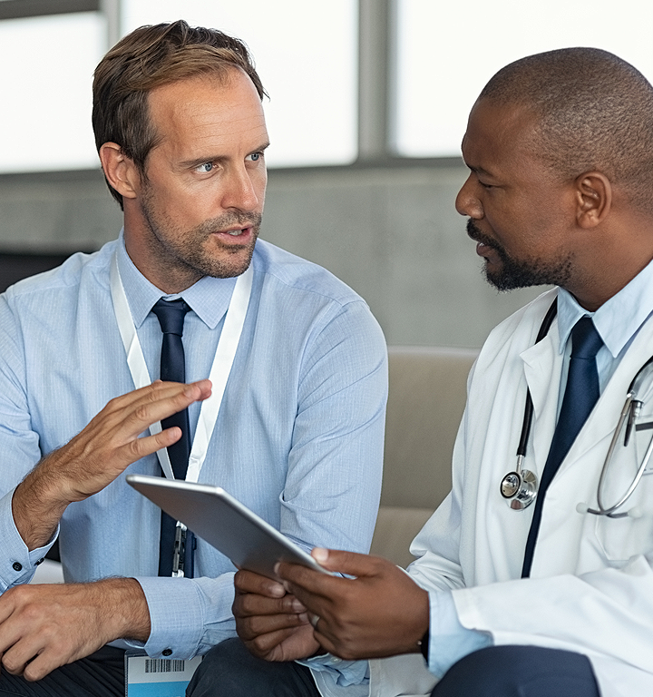 Illustration of diverse healthcare professionals.