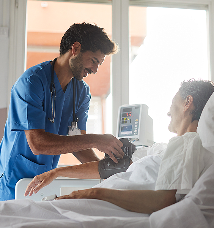 Healthcare staffing crisis graphic focusing on shortages and solutions